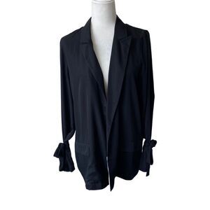 14th & Union Black Open Front Jacket Lightweight SZ M